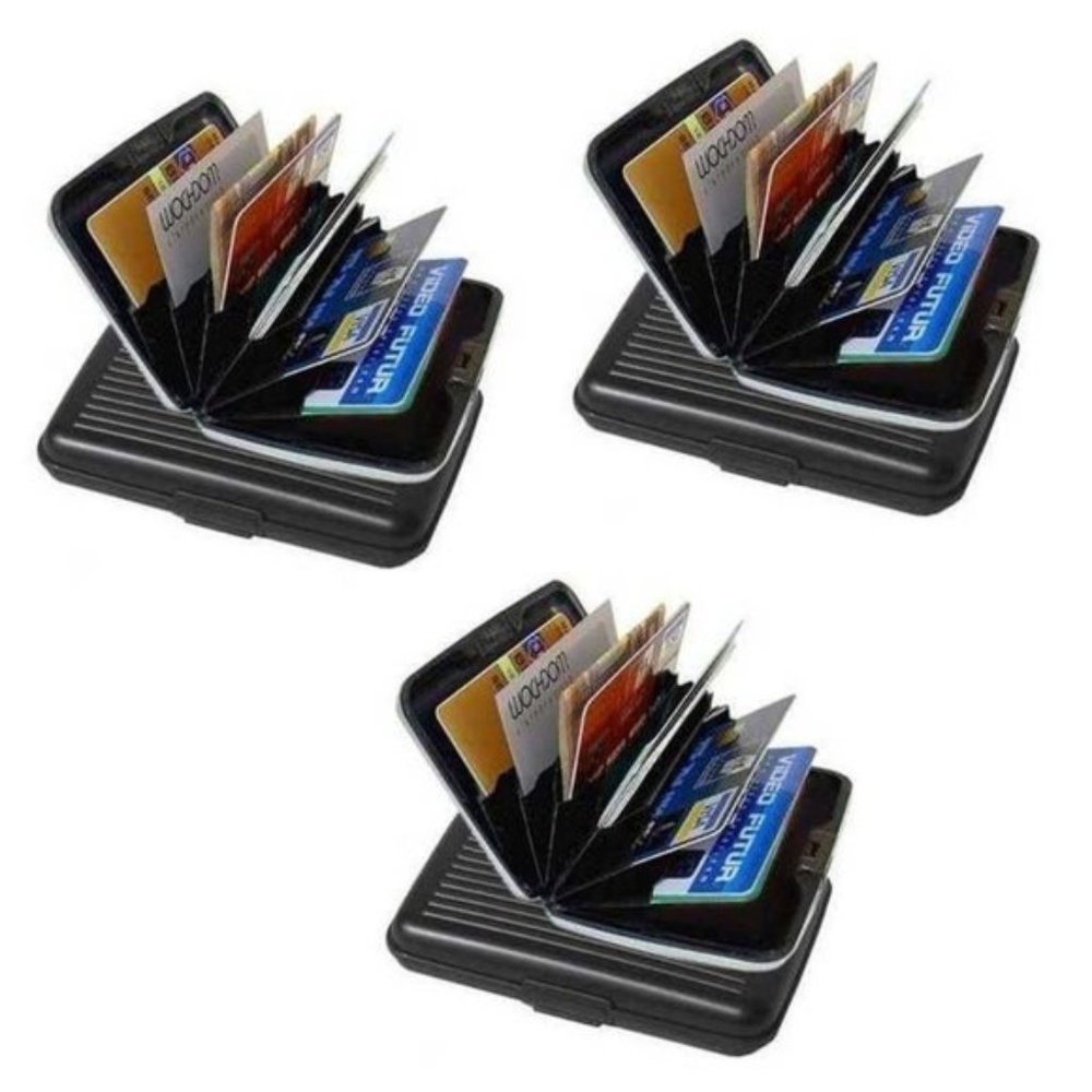 NEW 3-PACK RFID Block Security Wallet Credit Card Case